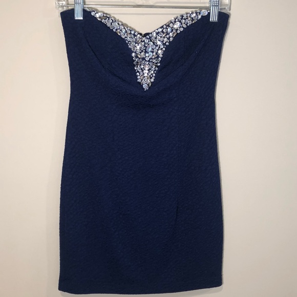 Sequin blue dress - Picture 2 of 8